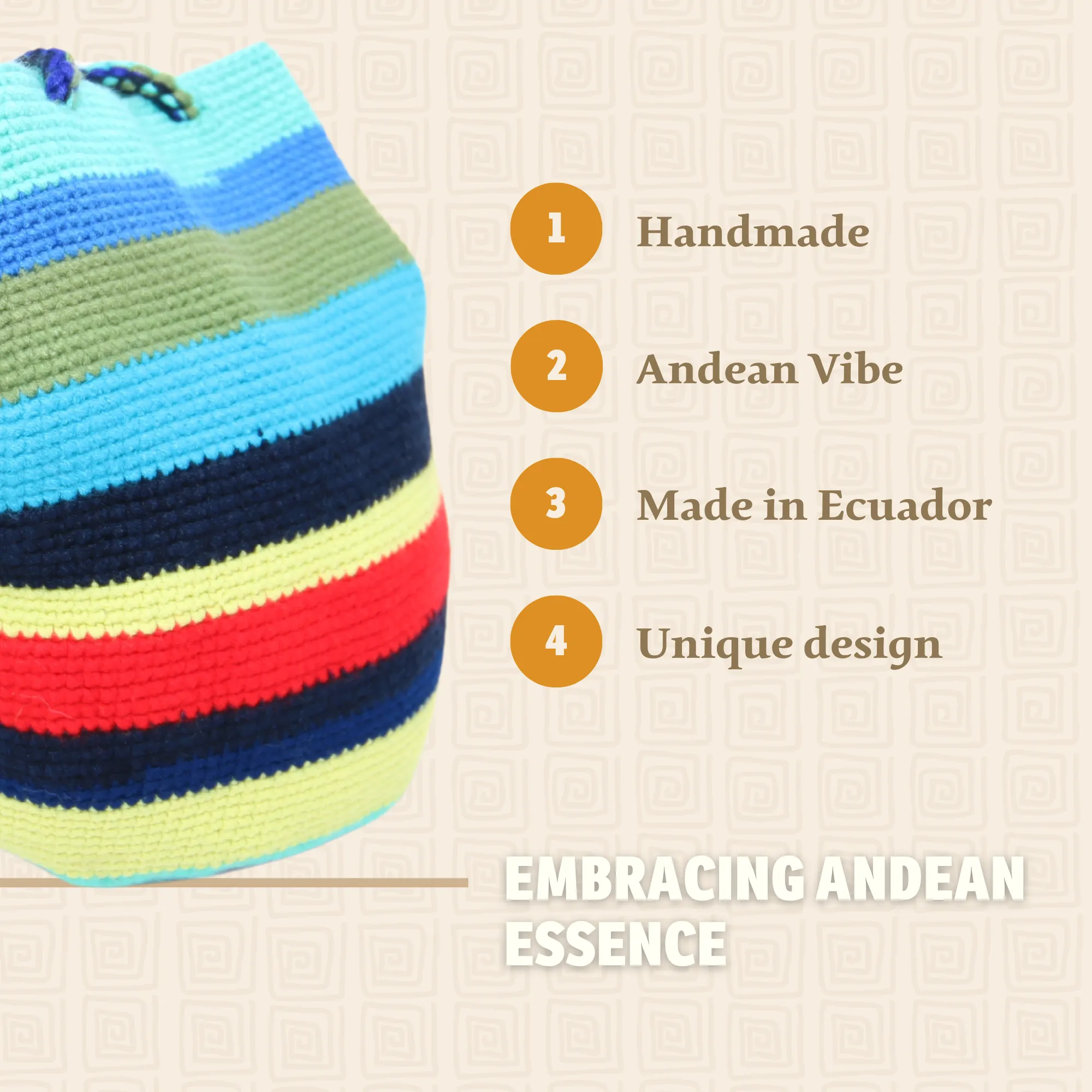 Women’s Tote Bag with Multicolor Rainbow Design