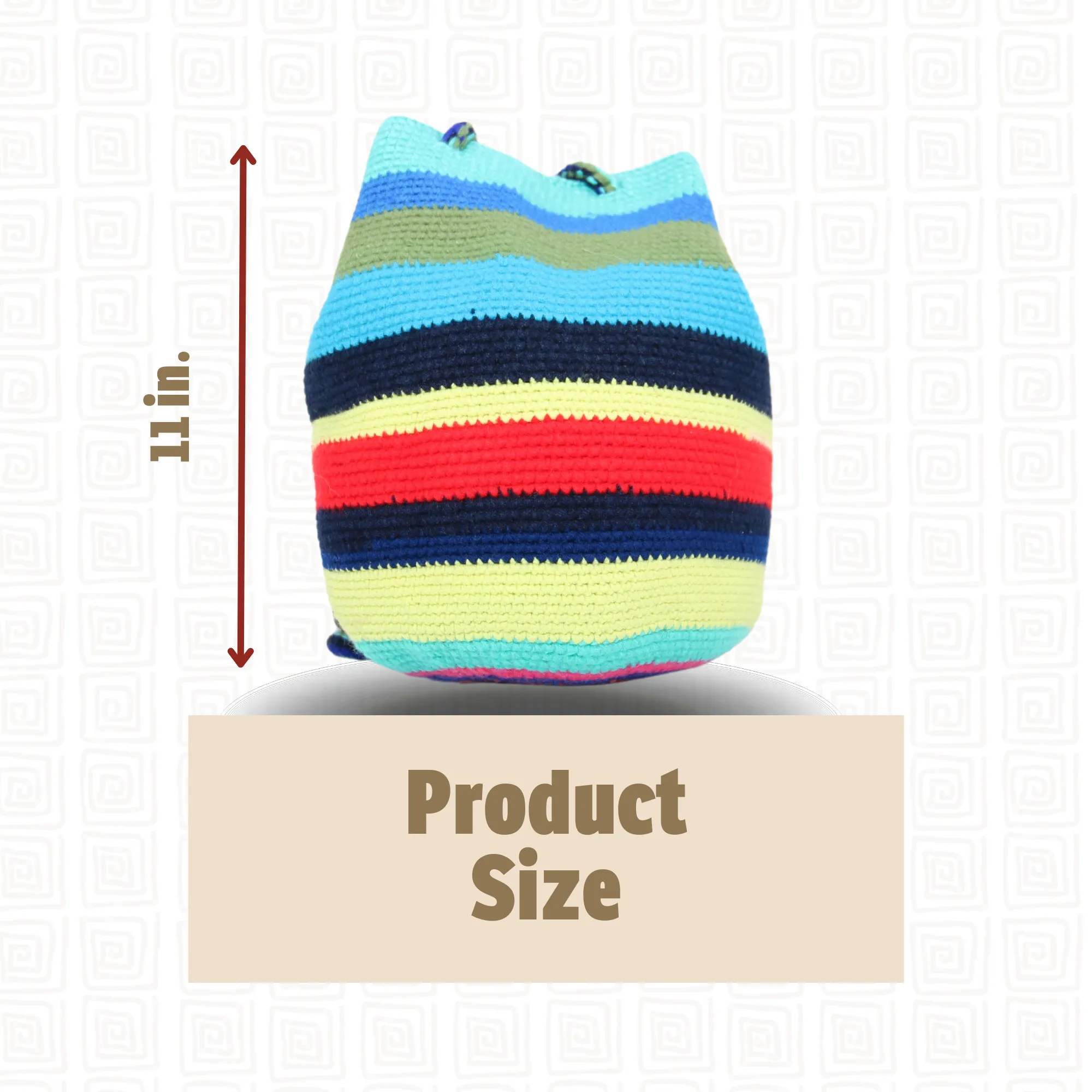 Women’s Tote Bag with Multicolor Rainbow Design