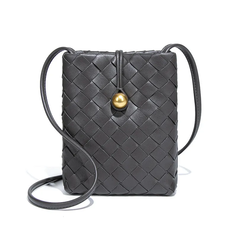 Woven Mini Messenger Bag
