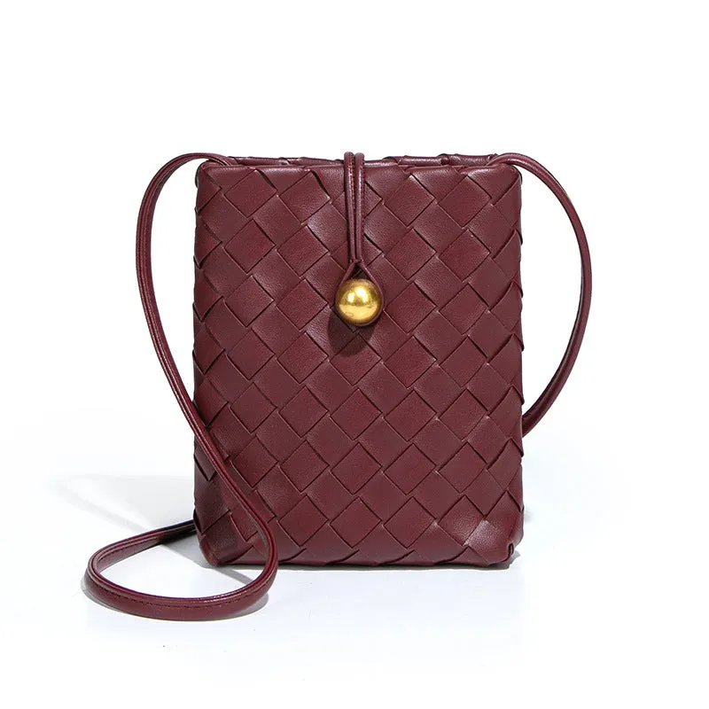 Woven Mini Messenger Bag