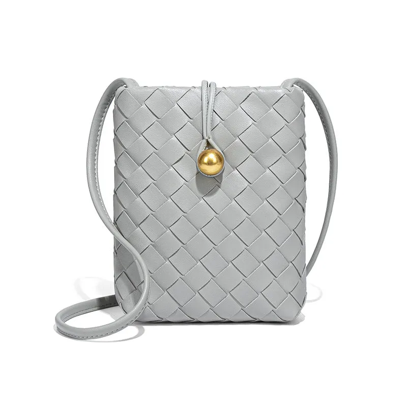 Woven Mini Messenger Bag