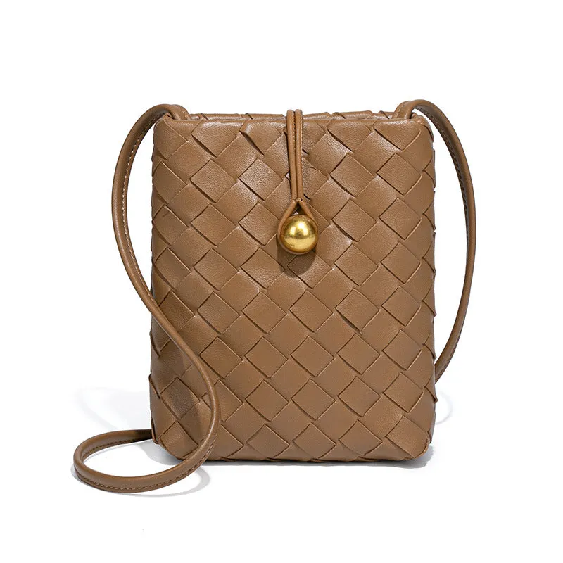 Woven Mini Messenger Bag