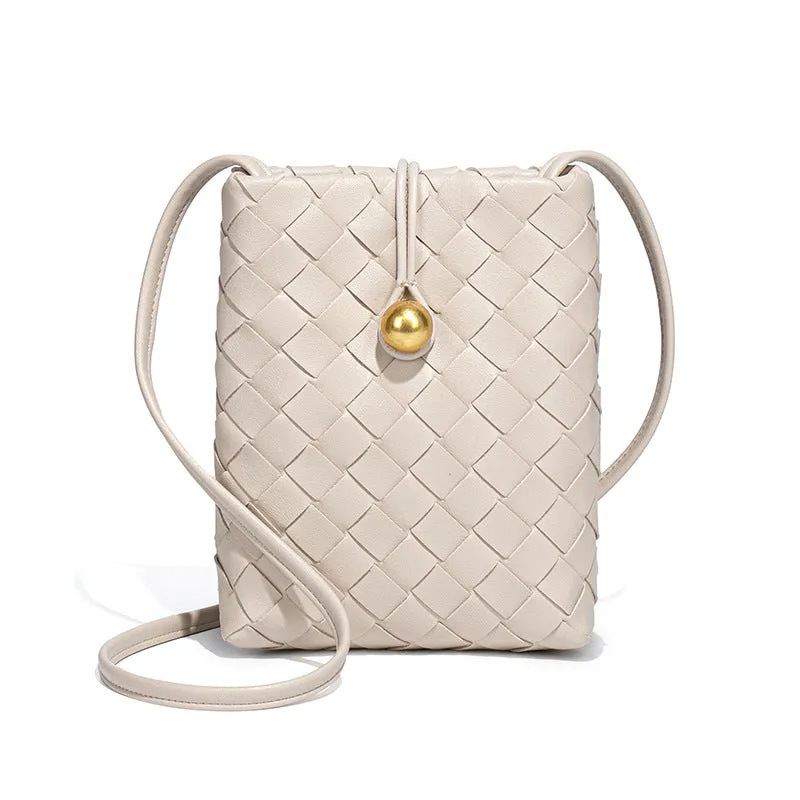 Woven Mini Messenger Bag
