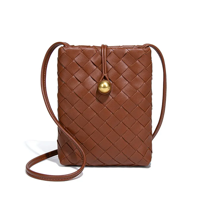 Woven Mini Messenger Bag