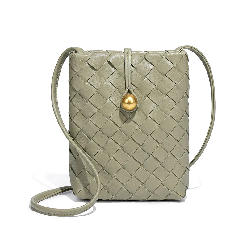 Woven Mini Messenger Bag