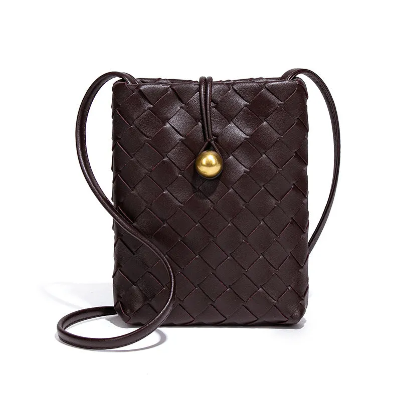 Woven Mini Messenger Bag